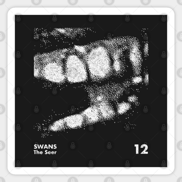 Swans / Minimalist Graphic Artwork Design Magnet by saudade